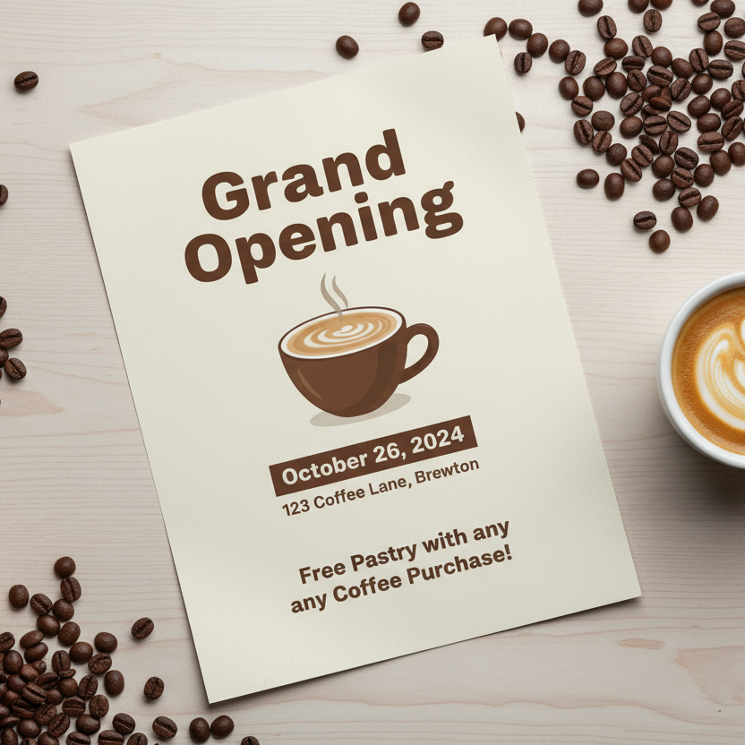 5 flyer mockup with content and size