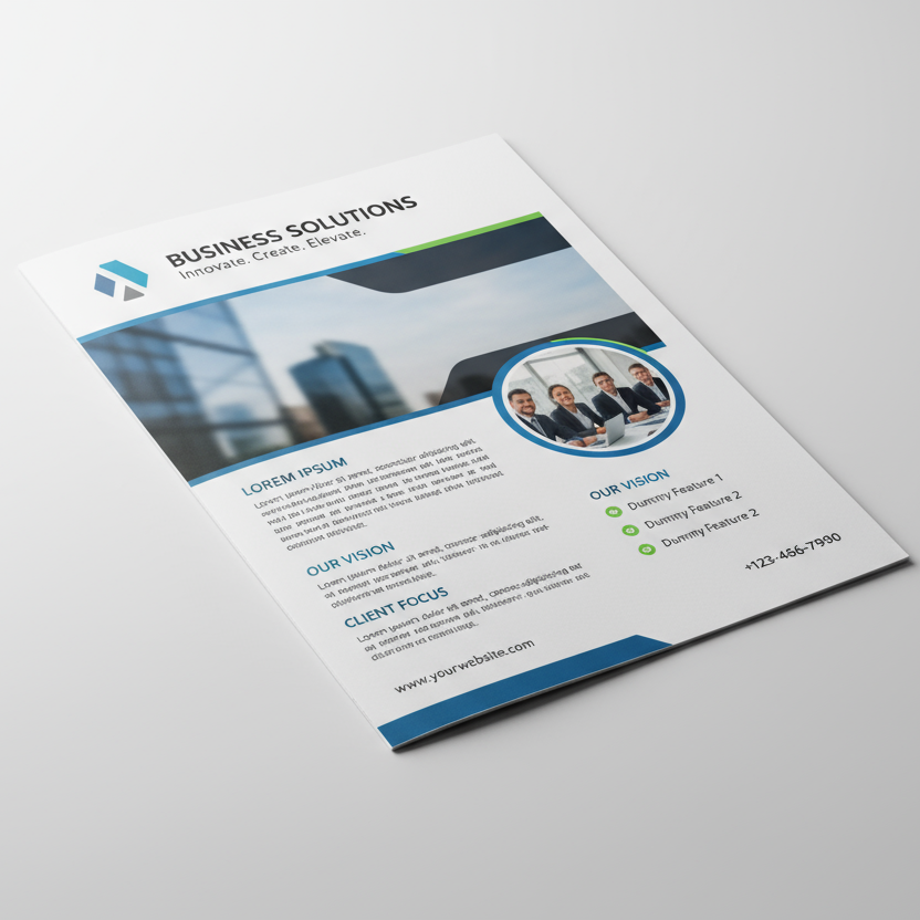 A3 Dummy content Flyer mockup