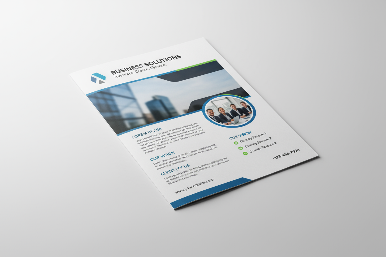 A3 Dummy content Flyer mockup