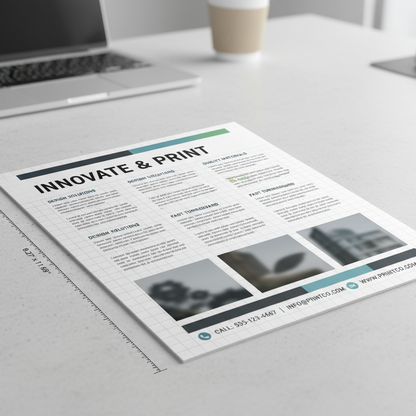 A4 Flyer Mockup with content and size