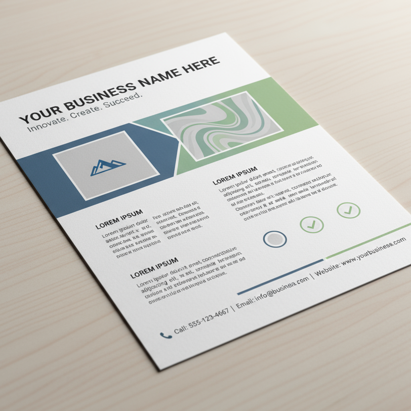 A4 Flyer Mockup with dummy content