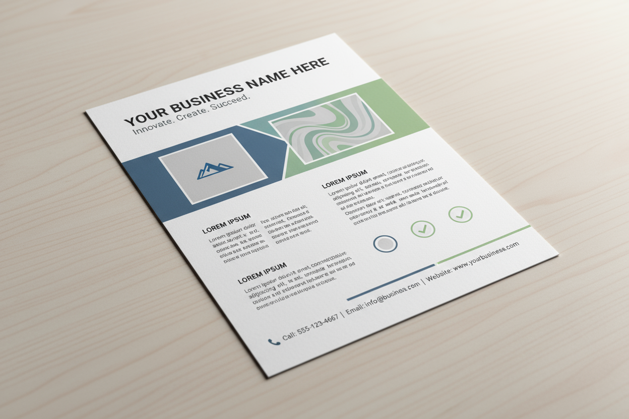 A4 Flyer Mockup with dummy content