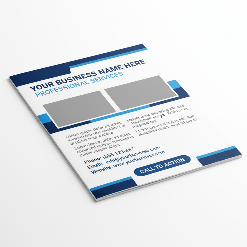 A6 flyer with dummy content mockup