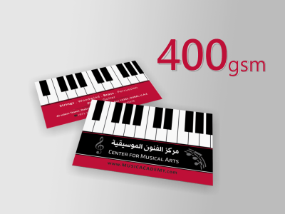 1000 Custom Shape Business Cards, Matt Laminated 400 GSM