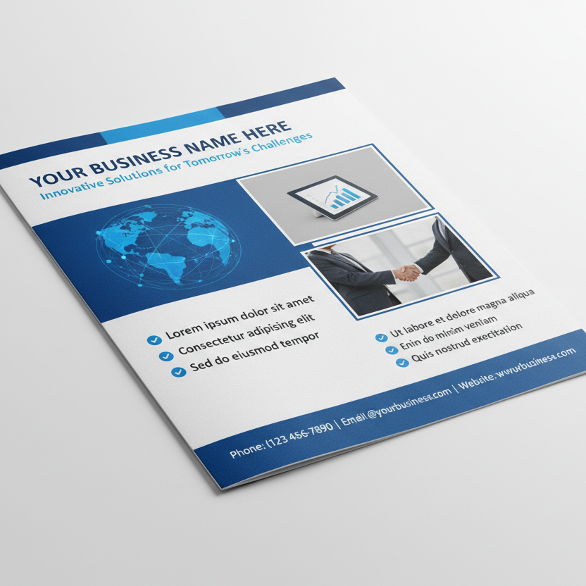 B4 Flyer Mockup with dummy content