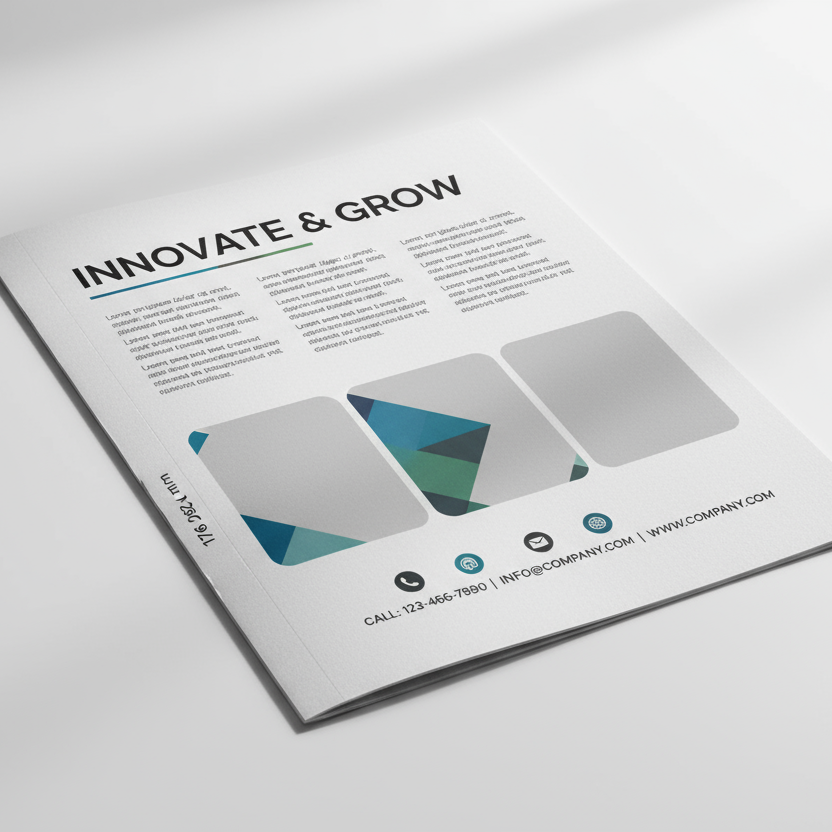 B5 Flyer Mockup with content and size