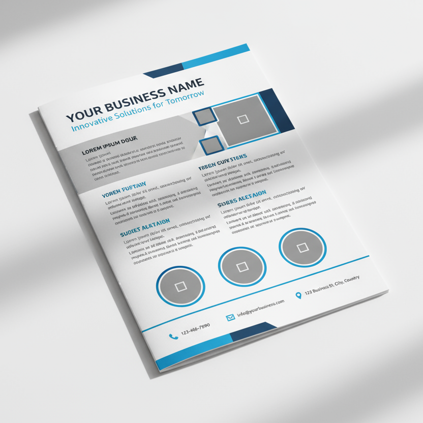 b6 flyer mockup with dummy content