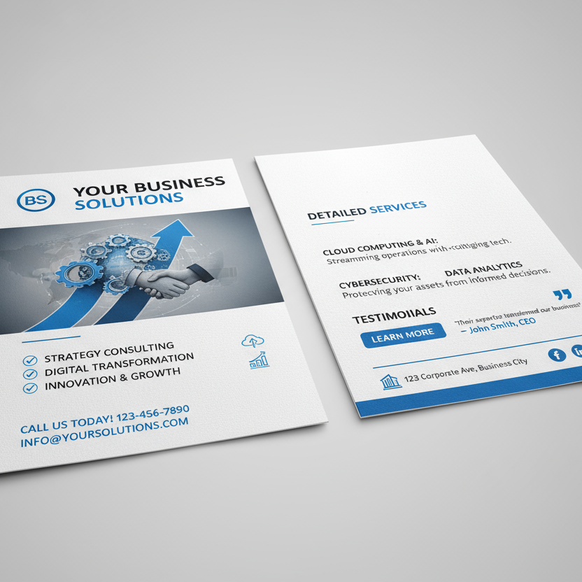 content as company flyer 