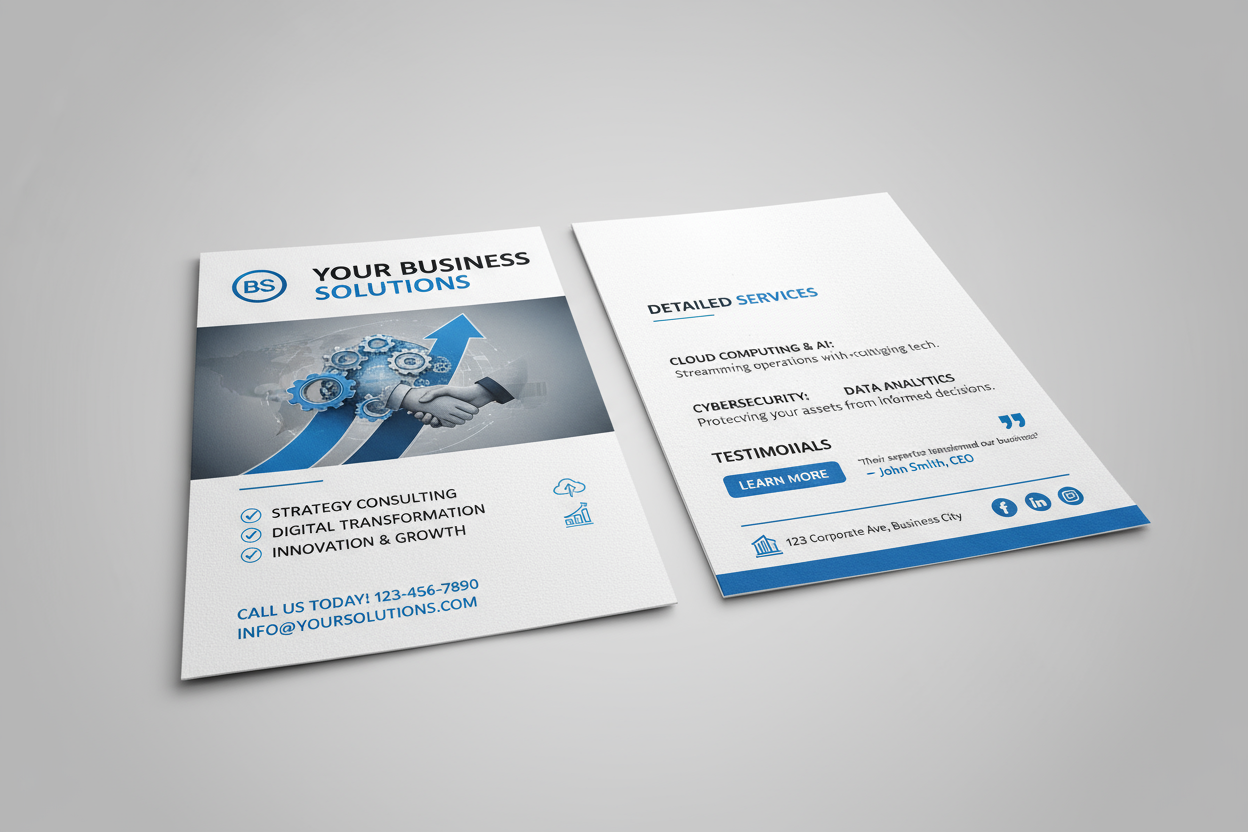 content as company flyer 