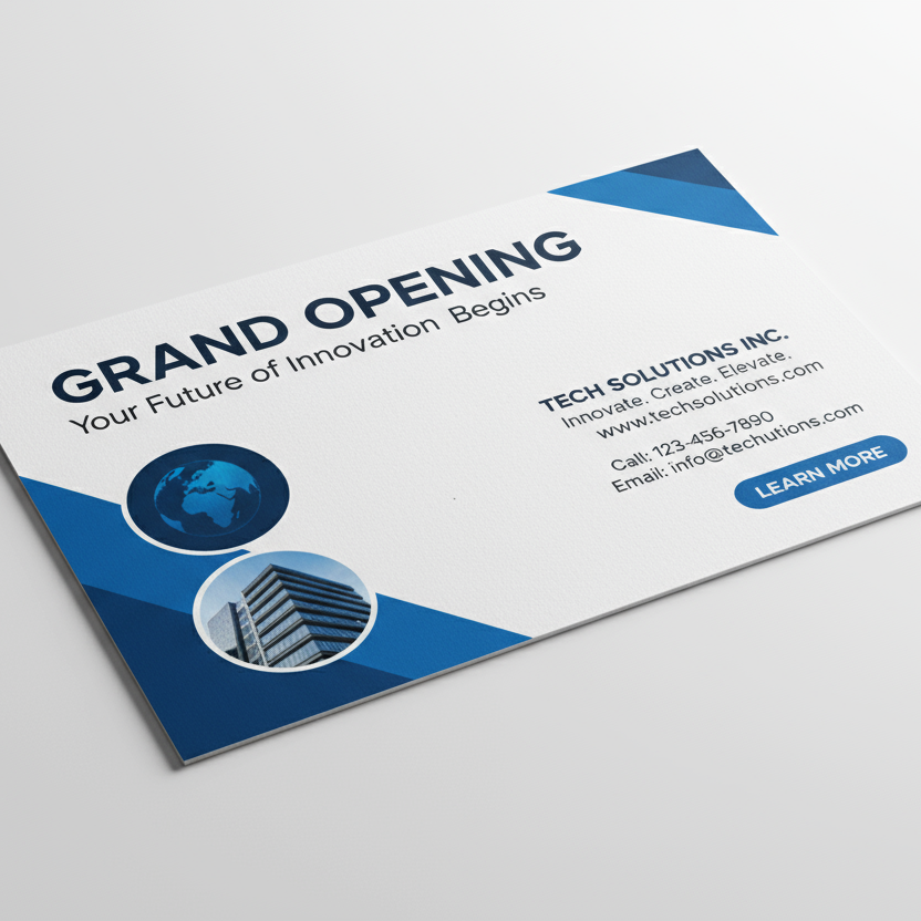 DL Size Mockup with content 