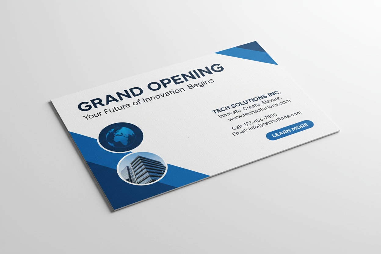 DL Size Mockup with content 