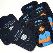 100 Thick Business Cards, Rounded Corner Spot UV Velvet Lamination 700 gsm